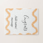 Congrats orange spiral Spanish border boho retro n ジグソーパズル (横)