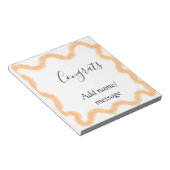 Congrats orange spiral Spanish border boho retro n ノートパッド (アングル)