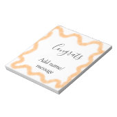 Congrats orange spiral Spanish border boho retro n ノートパッド (回転)