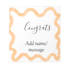 Congrats orange spiral Spanish border boho retro n ノートパッド
