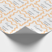 Congrats orange spiral Spanish border boho retro n ラッピングペーパー (角)