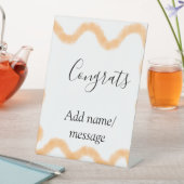 Congrats orange spiral Spanish border boho retro n 台座サイン (インサイチュ)