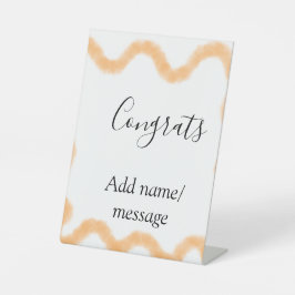 Congrats orange spiral Spanish border boho retro n 台座サイン