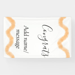 Congrats orange spiral Spanish border boho retro n 横断幕