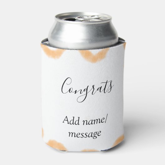 Congrats orange spiral Spanish border boho retro n 缶クーラー (缶正面)