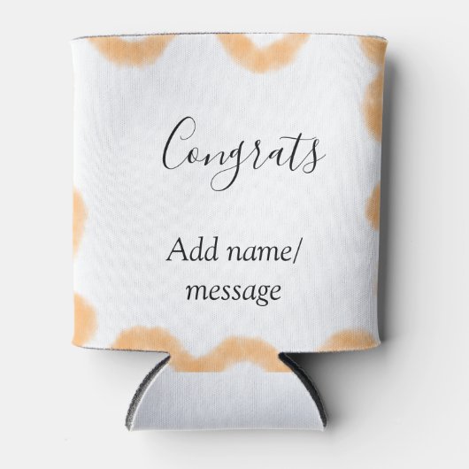 Congrats orange spiral Spanish border boho retro n 缶クーラー (正面)