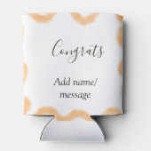 Congrats orange spiral Spanish border boho retro n 缶クーラー (裏面)