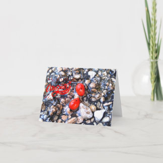 Congrats Red Seeds Unique Blank Greeting Card サンキューカード