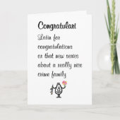 Congratulari A Funny Congratulations Poem カード (正面)