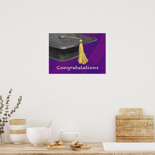 Congratulation Black and Purple ポスター (キッチン)