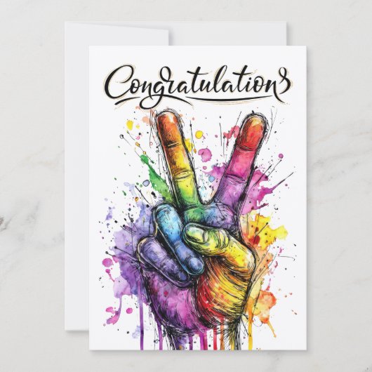 CONGRATULATIONS  招待状 (正面)