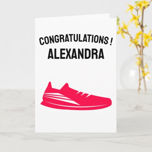 Congratulations 1st Marathon First Marathoner カード (黄色い花)