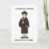 Congratulations 2026 Female Graduation Card カード (正面)