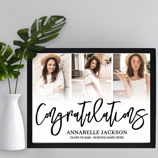 Congratulations 3 Photo Graduation ポスター