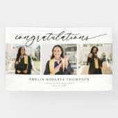 Congratulations 3 Photo Graduation 横断幕 (横)