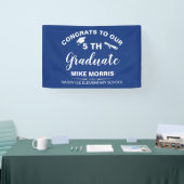 Congratulations 5th Grade Graduation Blue 横断幕 (トレードショー)