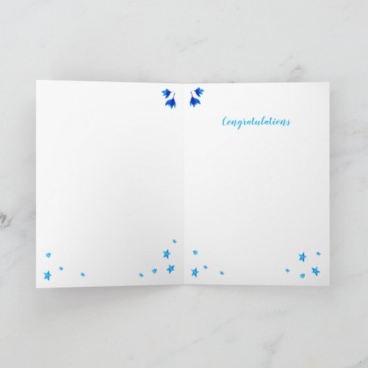 Congratulations a baby boy customizable names カード (内部)