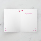 Congratulations a baby girl customizable names カード (内部)