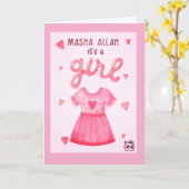 Congratulations - Baby Girl カード (黄色い花)