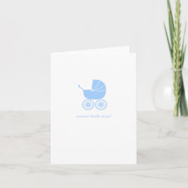 Congratulations Baby Shower Card Blue Stroller カード