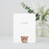 Congratulations Bear New Baby Birth Card ポストカード (スタンド正面)