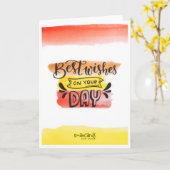 Congratulations - Best Wishes カード (黄色い花)