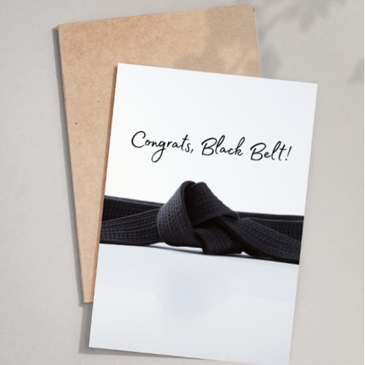 Congratulations Black Belt Karate Card カード