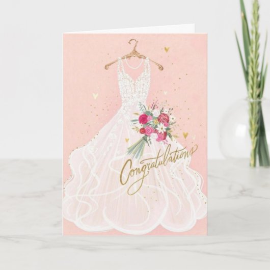 Congratulations Bridal Shower Greeting カード (正面)