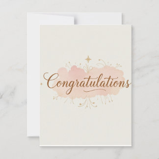Congratulations Card – Simple & Elegant Greeting  マグネット招待状