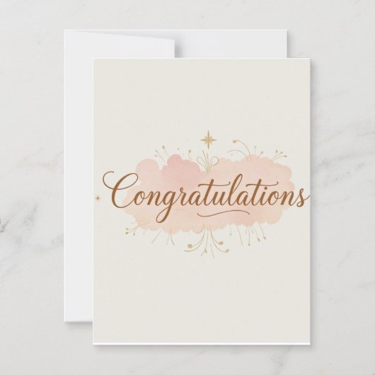 Congratulations Card – Simple & Elegant Greeting  マグネット招待状 (正面)
