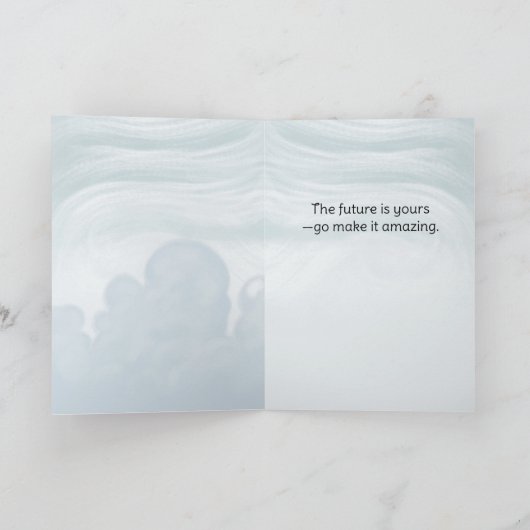 Congratulations Class of 2026 Black Graduation Cap カード (内部)