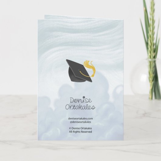 Congratulations Class of 2026 Black Graduation Cap カード (裏面)