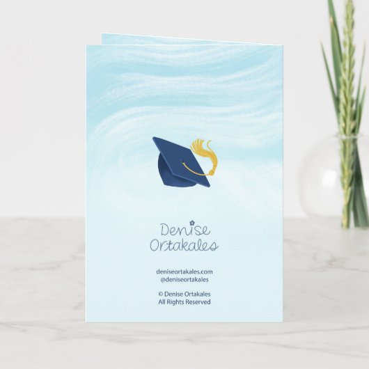 Congratulations Class of 2026 Blue Graduation Cap カード (裏面)