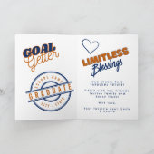 Congratulations Class of 2026 Blue Orange Grad カード (内部)