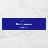 Congratulations Class of 2026 Grad's Name Blue ペットボトルラベル (シングルラベル)