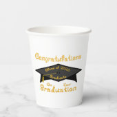 Congratulations Class of 2026 Graduate Black Cap 紙コップ (裏面)