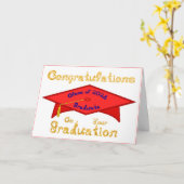 Congratulations Class of 2026 Graduate Red Blue カード (黄色い花)
