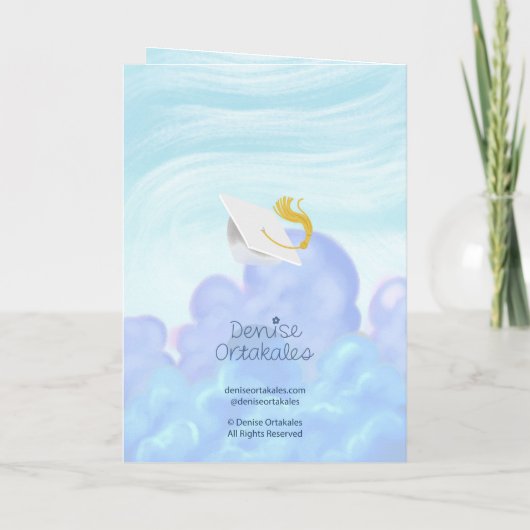 Congratulations Class of 2026 White Graduation Cap カード (裏面)