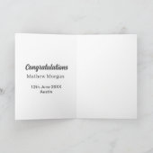 Congratulations congrats graduation name year clas カード (内部)