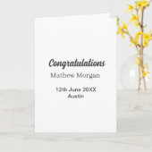 Congratulations congrats graduation name year clas カード (黄色い花)