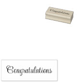 Congratulations Cursive Script Text Template ラバースタンプ (押印)