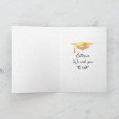 Congratulations Custom Elegant Gold Graduation  カード (内部)