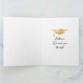 Congratulations Custom Elegant Gold Graduation カード (内部)