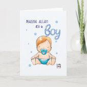 Congratulations - Cute Baby Boy カード (正面)