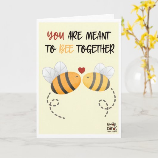 Congratulations - Cute Wedding カード (黄色い花)