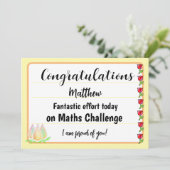 Congratulations Fantastic Effort Today Card シーズンカード (スタンド正面)