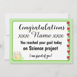 Congratulations Fantastic Effort Today Card シーズンカード