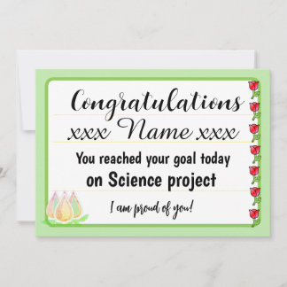 Congratulations Fantastic Effort Today Card シーズンカード