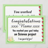 Congratulations Fantastic Effort Today Card シーズンカード (正面/裏面)