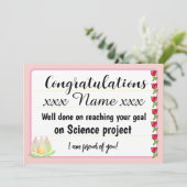 Congratulations Fantastic Effort Today Card 招待状 (スタンド正面)